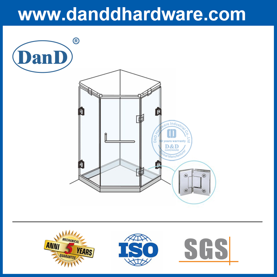 SUS304重型玻璃淋浴门铰链用于浴室门-DGGH003