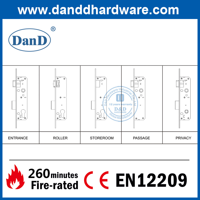 SUS304最安全的窄窗锁用于铝制门-DML021-3092