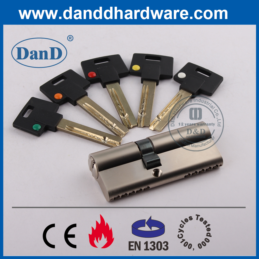 欧元黄铜偏移双缸带键-DDLC012