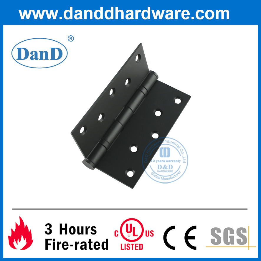 不锈钢304防火黑色铰链用于室内门DDSS011B-5X4X3