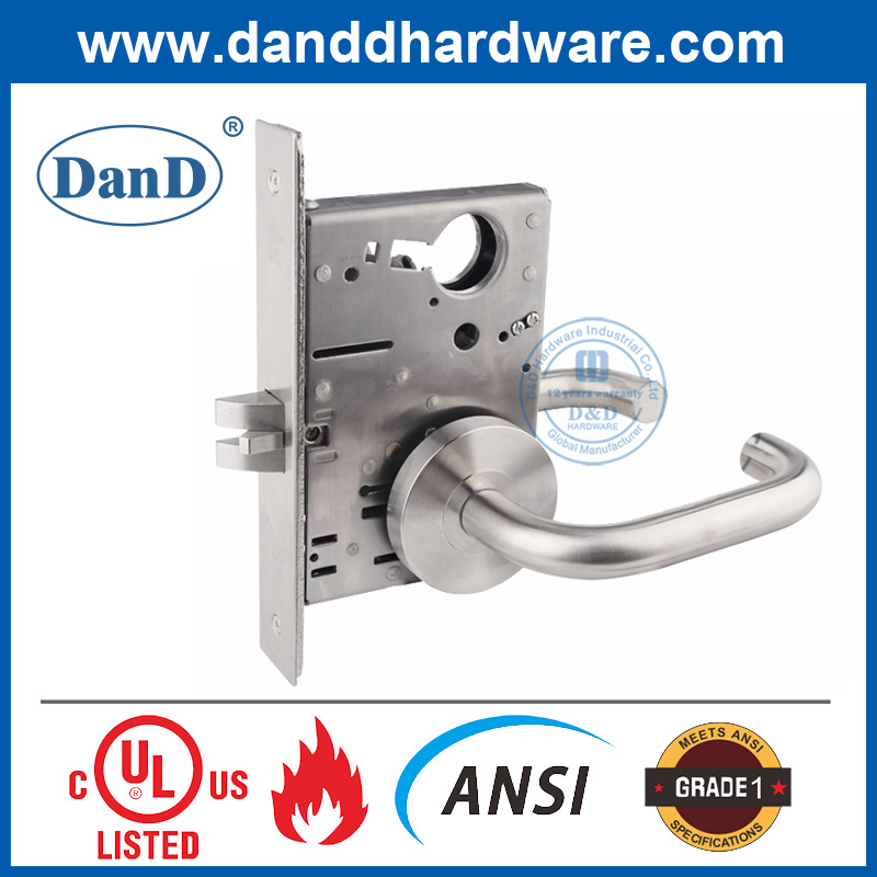 SUS304 ANSI级1闩锁壁橱通道门锁-DDAL01